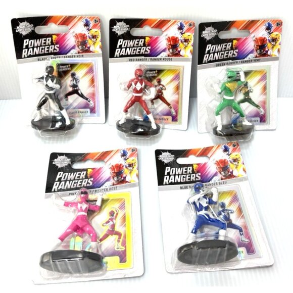 Power Rangers Complete Set Mini Figurine Action Figure Toys, 6pc Yellow Blue Red - Picture 1 of 8